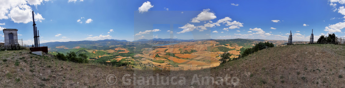 "Cairano - Panoramica dalla cima di Borgo Castello" stock image