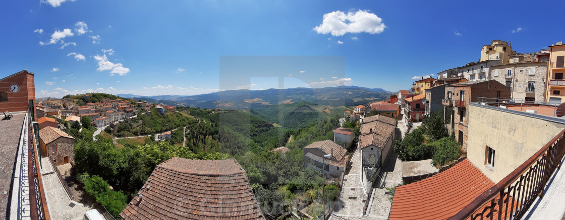 "Cairano - Panoramica dal centro storico" stock image