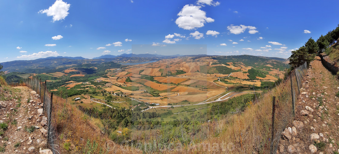 "Cairano - Panoramica dal sentiero del castello" stock image