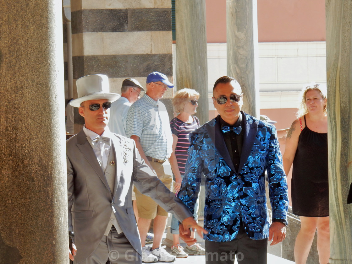 "Amalfi - Coppia gay al duomo" stock image