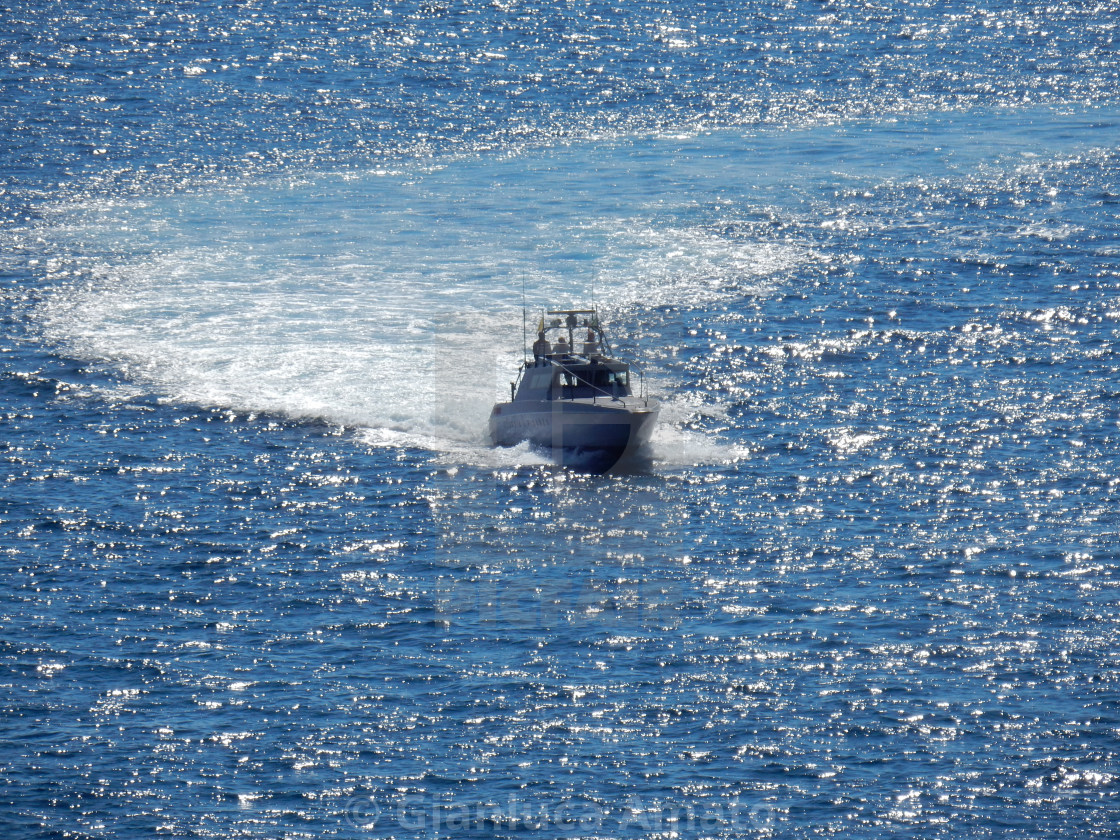 "Amalfi - Barca in controluce" stock image