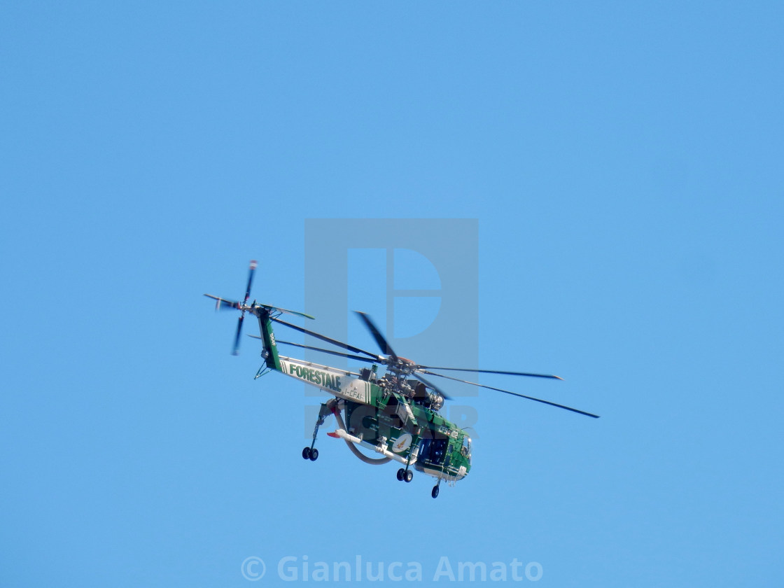 "Amalfi - Elicottero della Protezione Civile" stock image