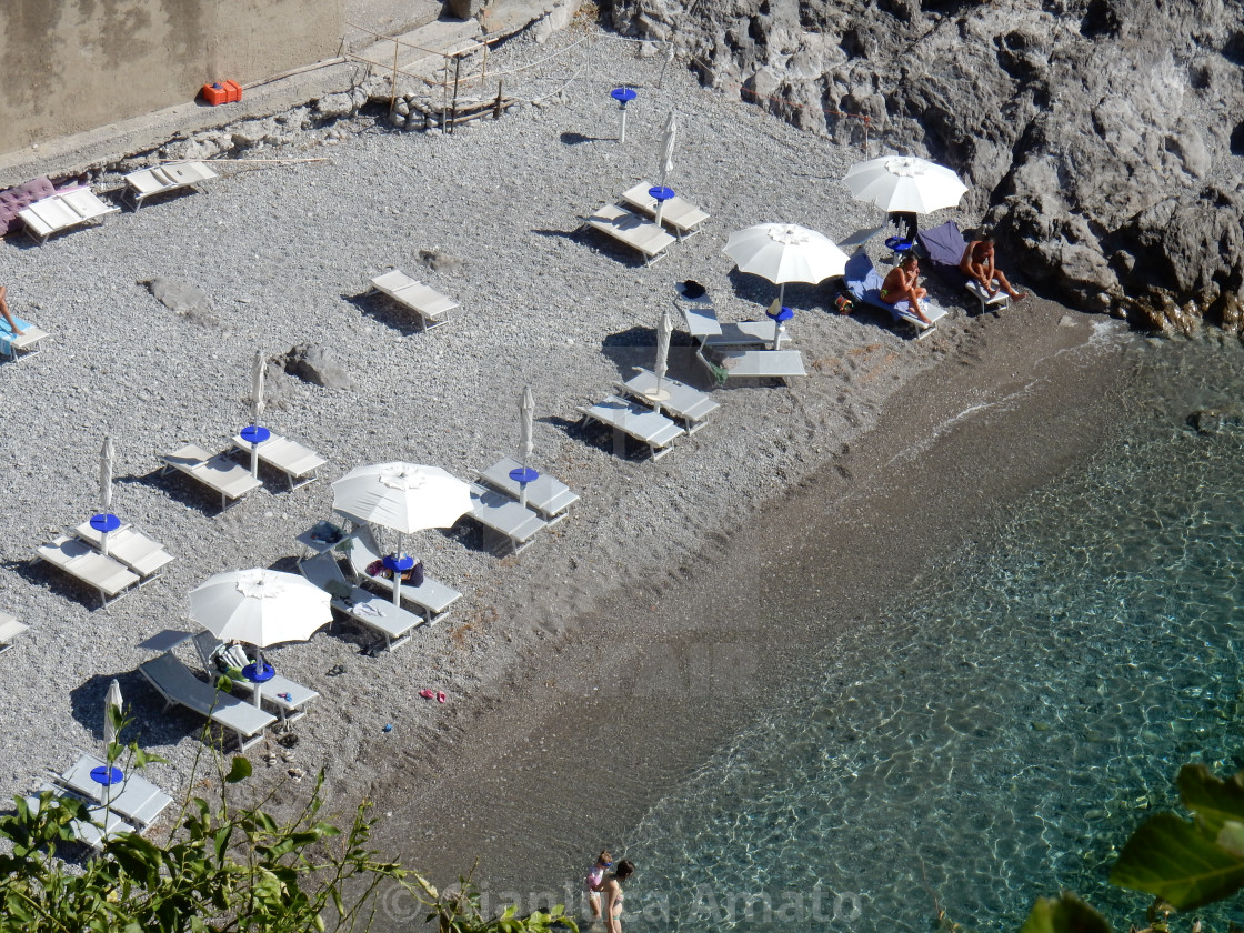 "Spiaggia di Salicerchie a Maiori" stock image