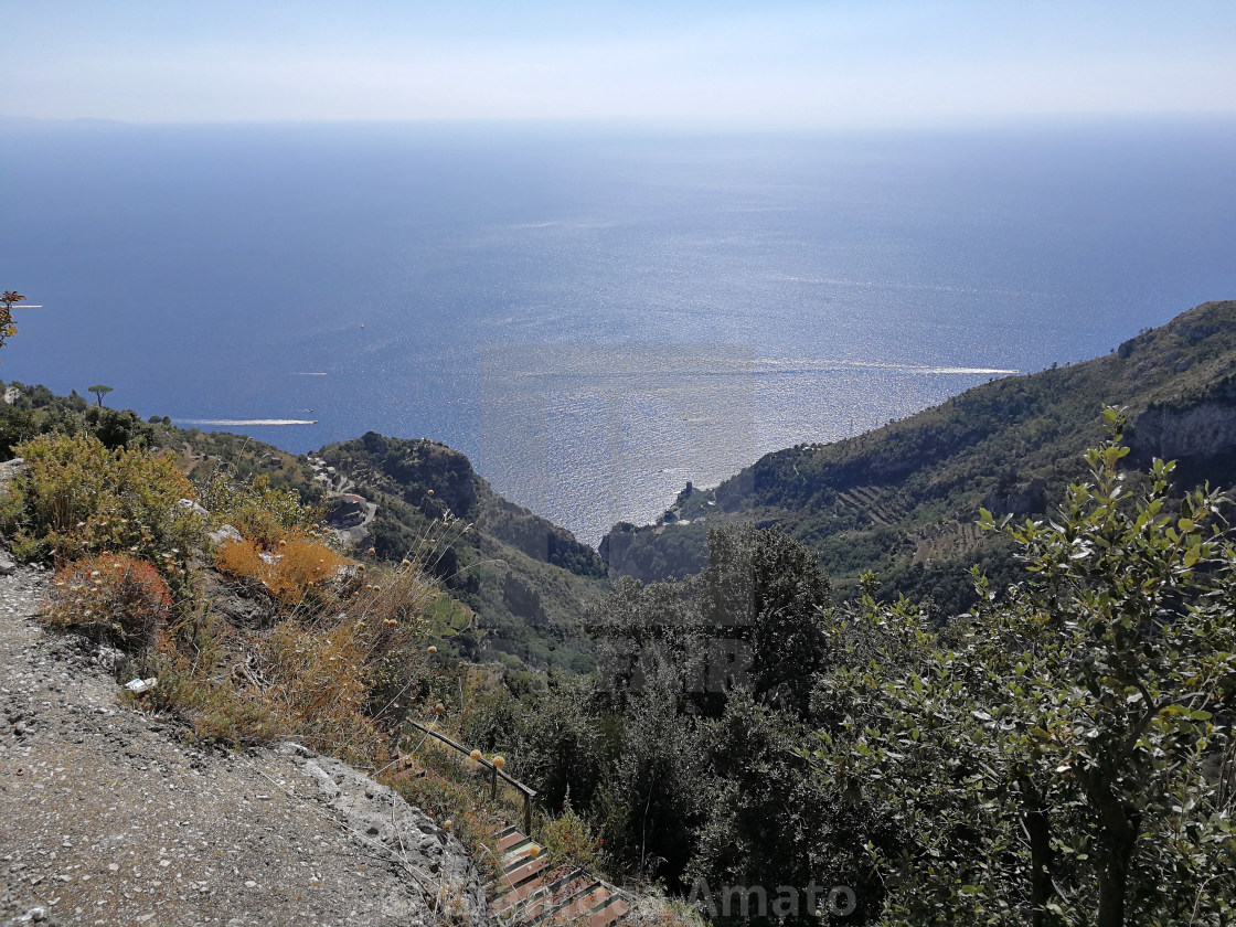 "Panorama dal Sentiero degli Dei" stock image