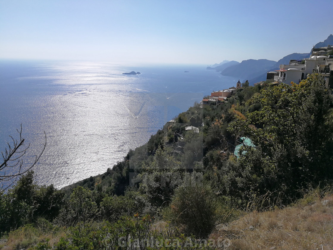 "Nocelle - Panorama dal Sentiero degli Dei" stock image