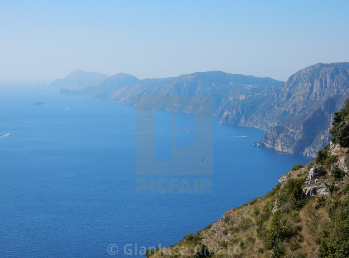 "Panorama della penisola sorrentina dal Sentiero degli Dei" stock image