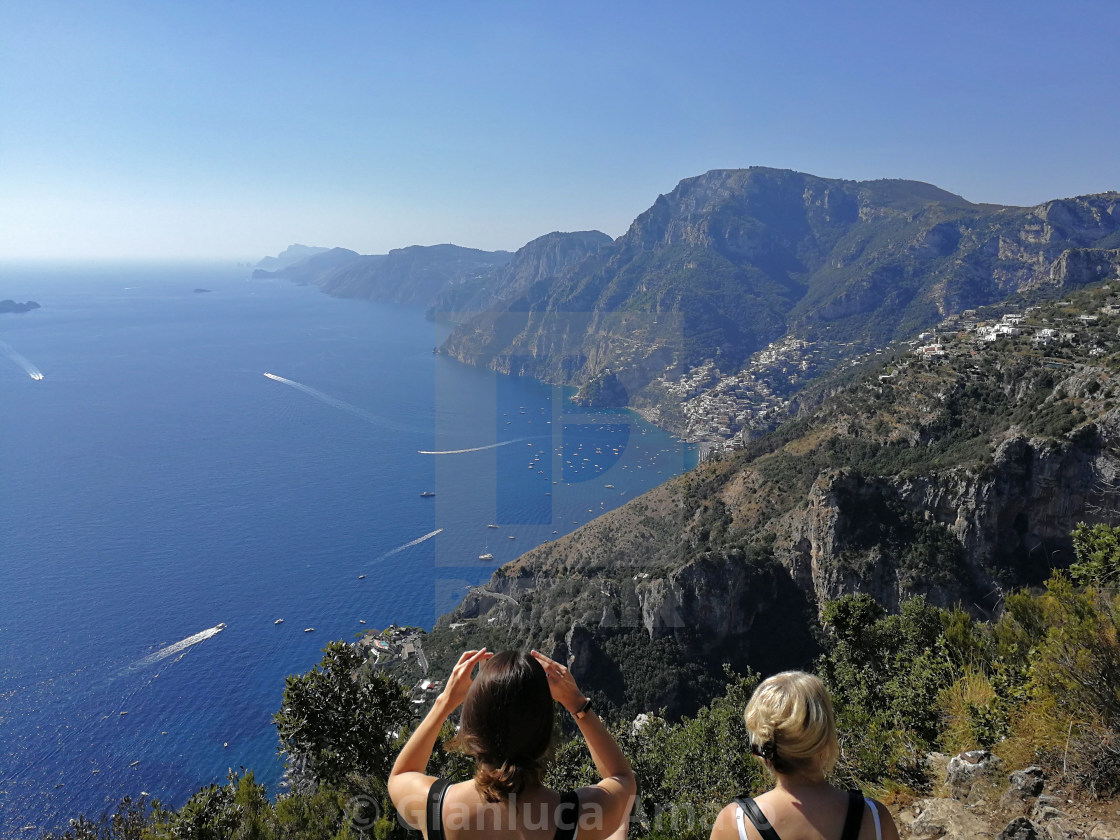 "Turiste al Sentiero degli Dei" stock image