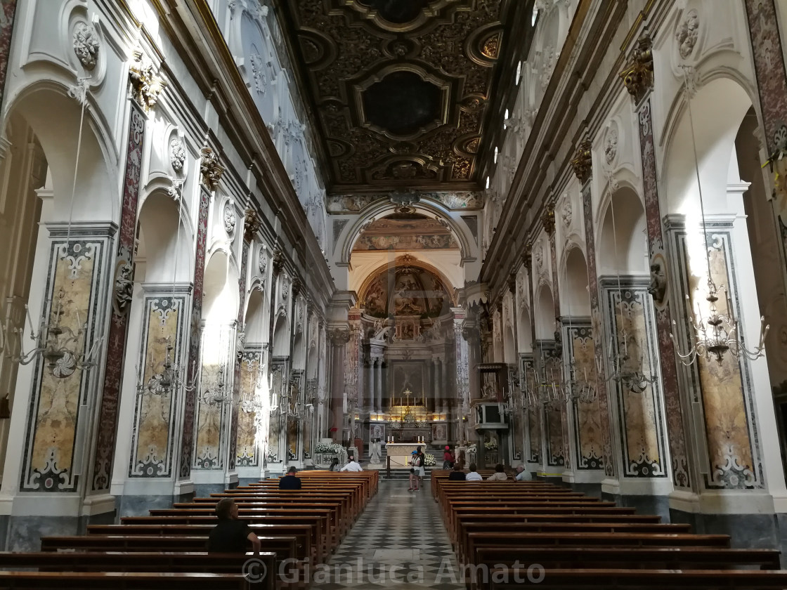 "Amalfi - Navata centrale del duomo" stock image