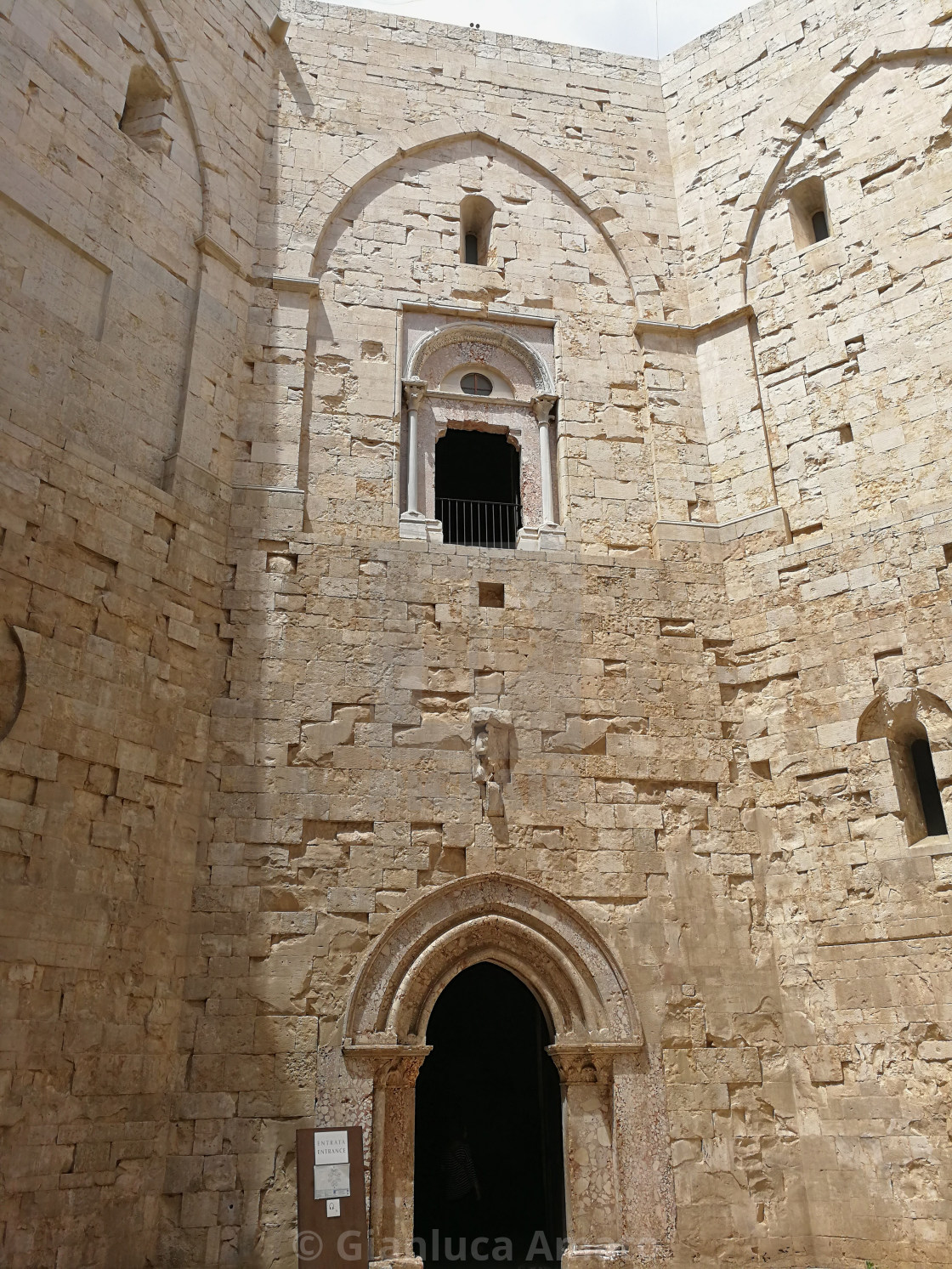 "Andria - Facciata sul cortile di Castel del Monte" stock image