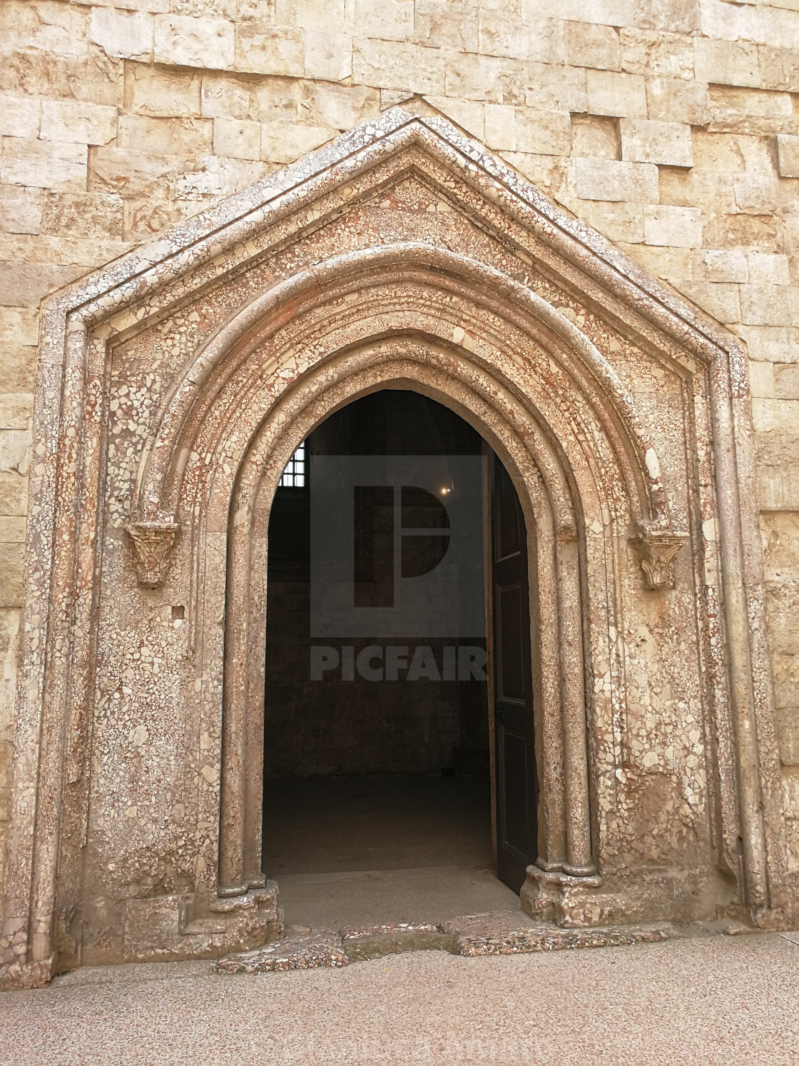 "Andria - Porta sul cortile di Castel del Monte" stock image