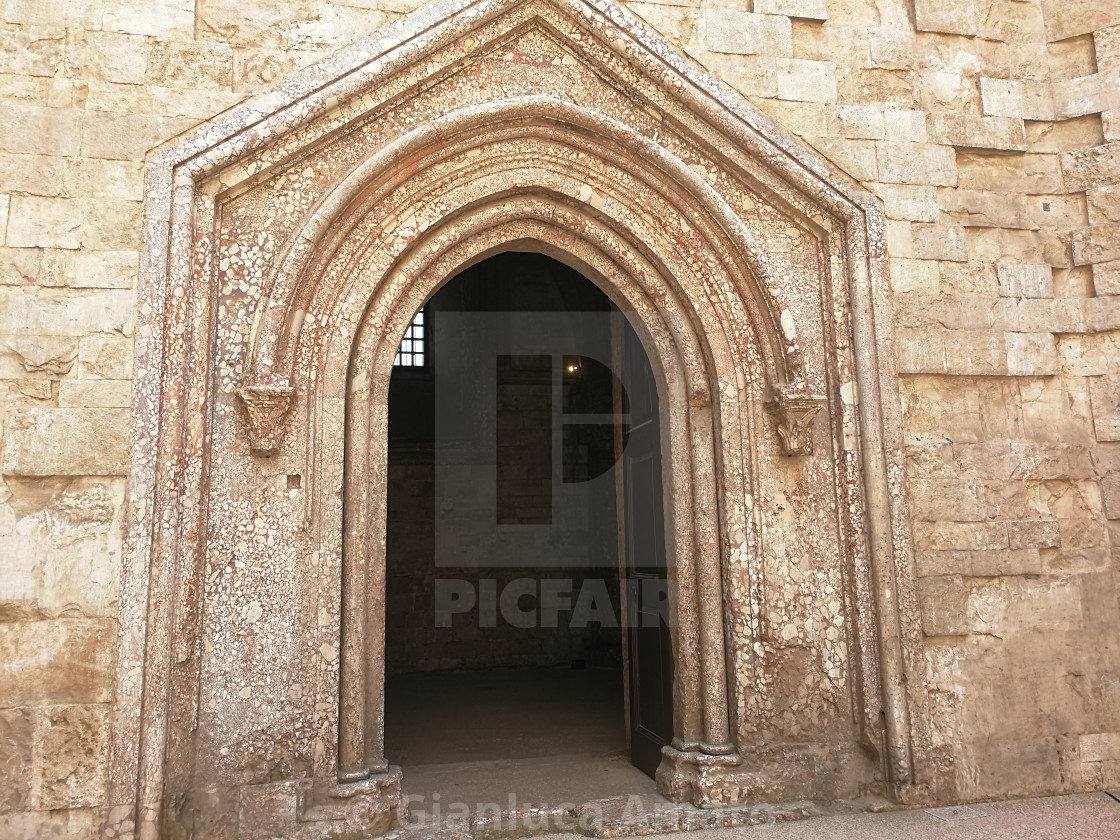 "Andria - Porta di Castel del Monte dal cortile" stock image