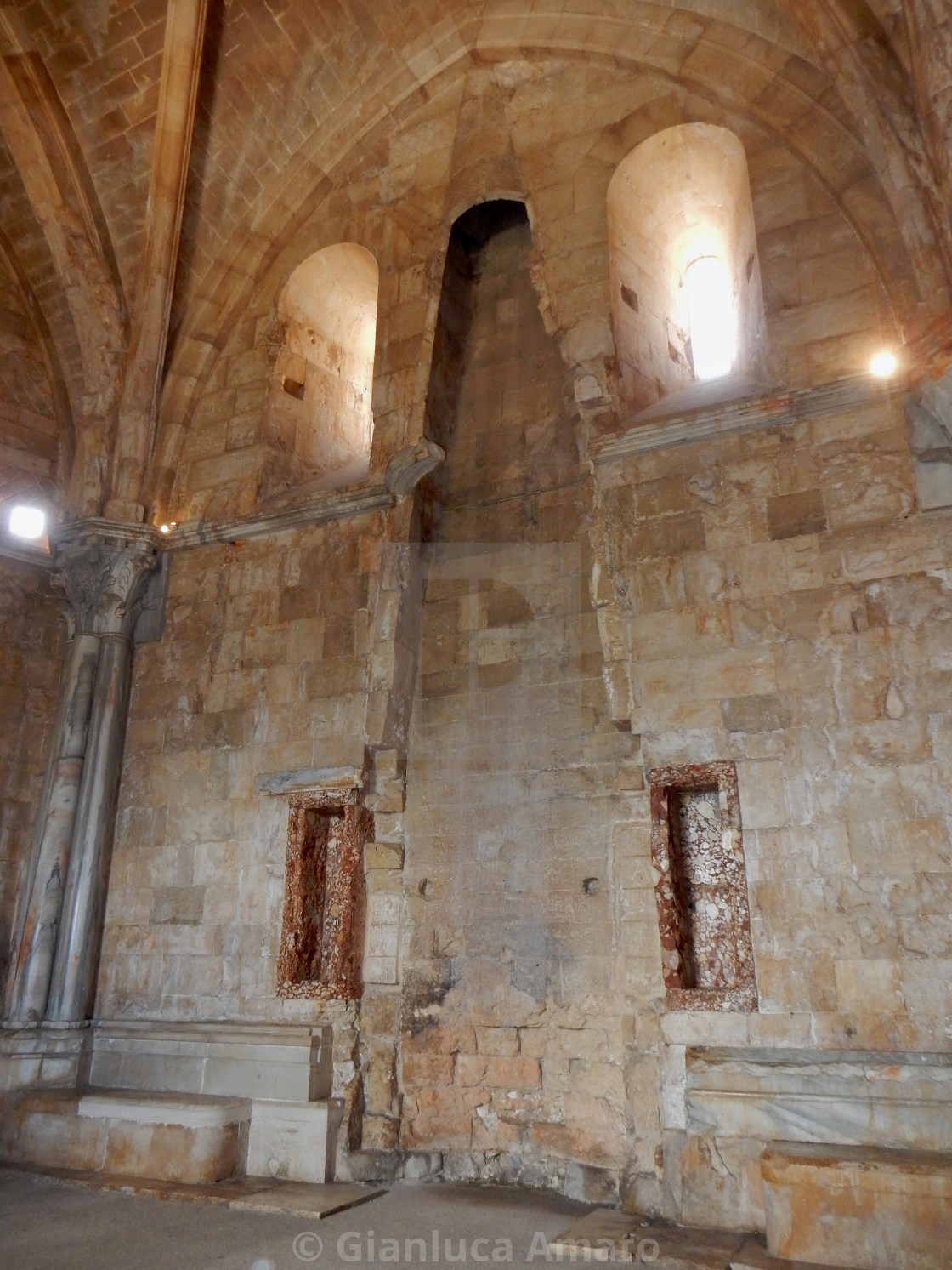 "Andria - Parete del camino di Castel del Monte" stock image