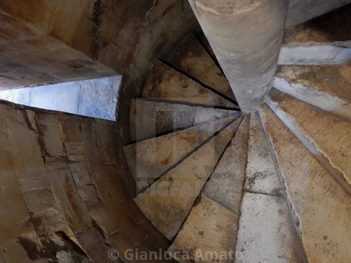 "Andria - Scala a chiocciola di Castel del Monte" stock image