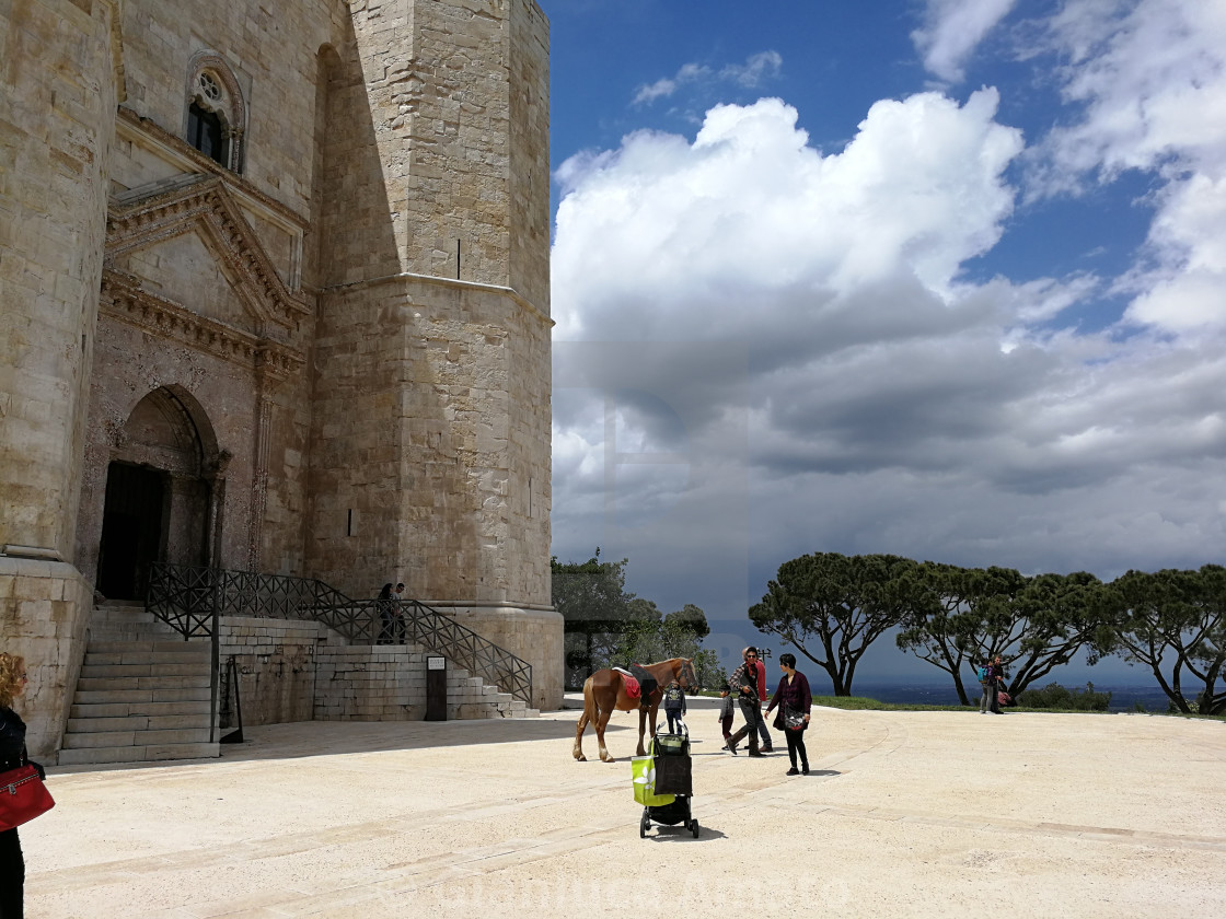 "Andria - Piazzale d'ingresso di Castel del Monte" stock image