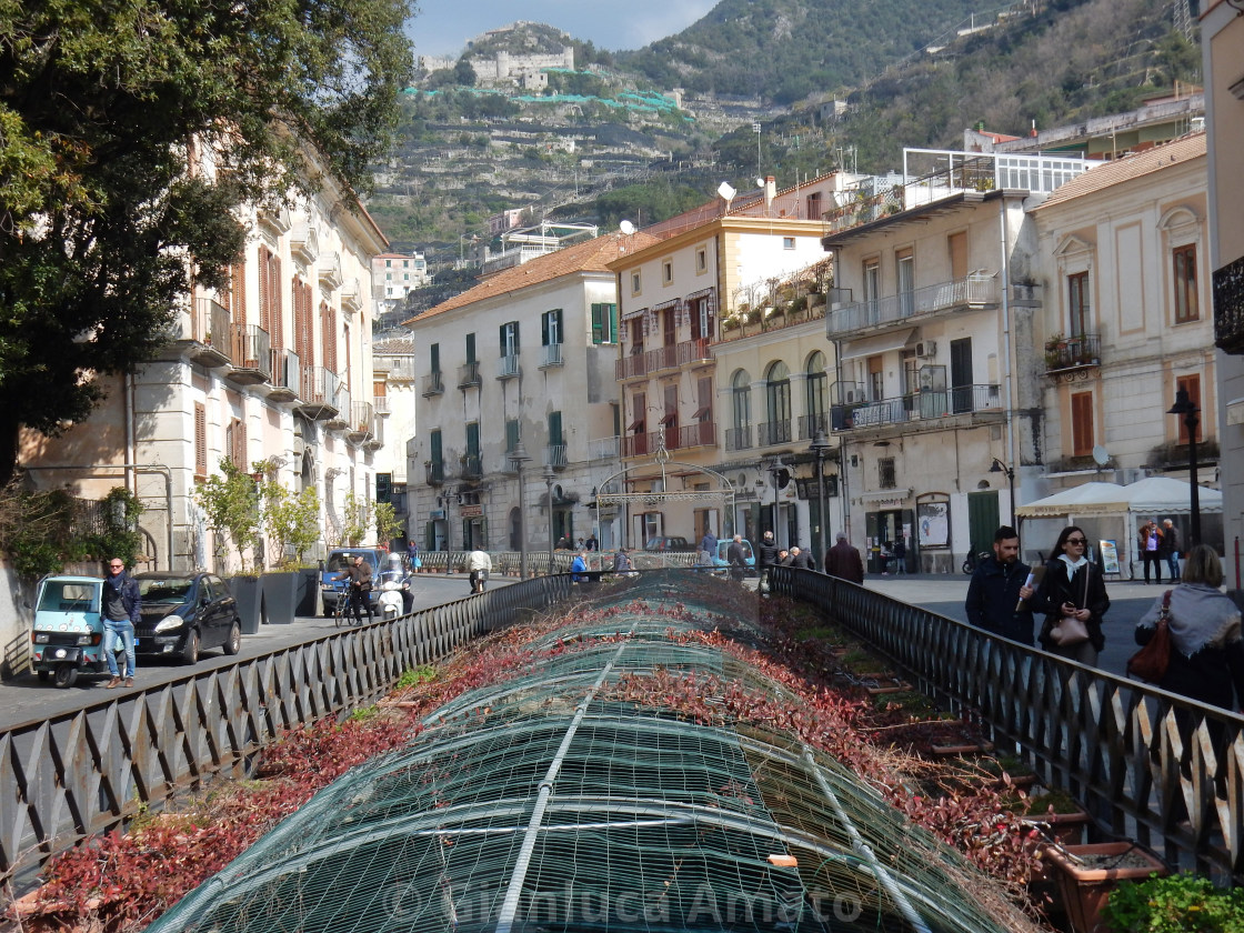 "Maiori - Canale coperto nel centro storico" stock image