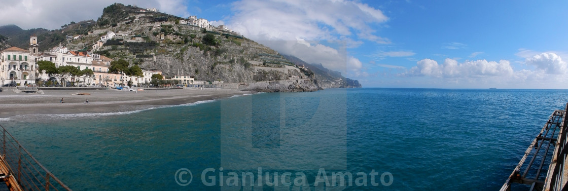 "Minori - Foto panoramica dal pontile" stock image