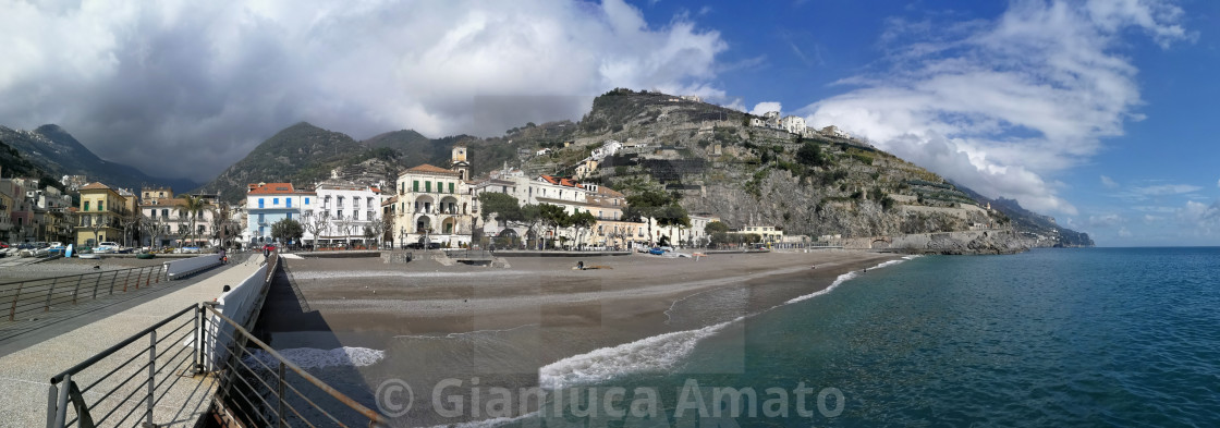 "Minori - Panoramica dal pontile" stock image