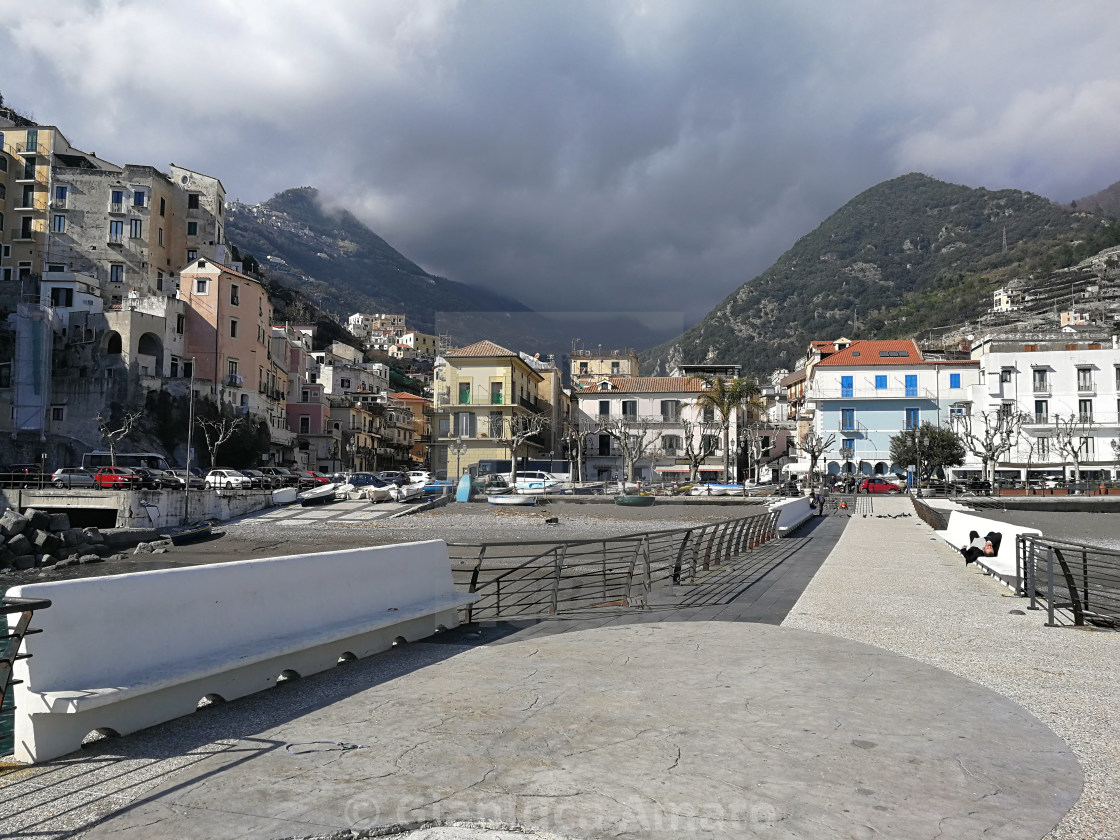 "Pontile di Minori" stock image