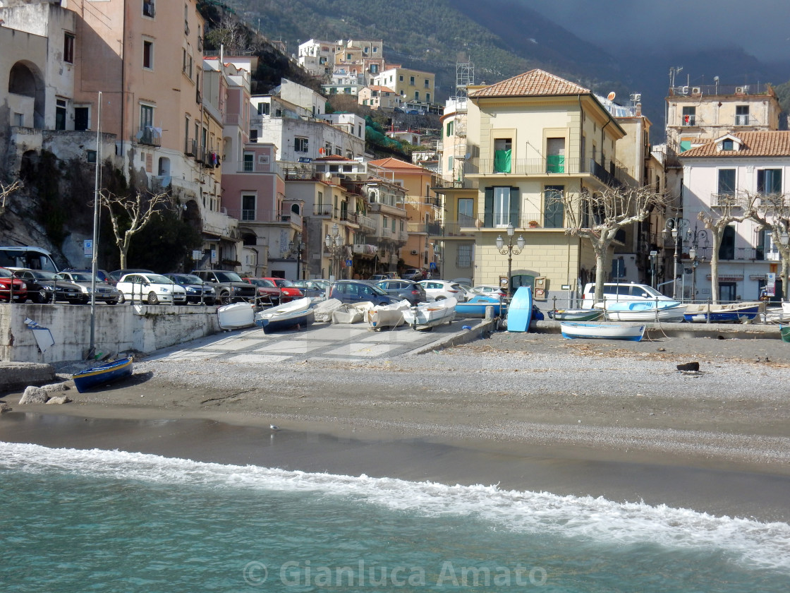 "Minori - Spiaggia dal pontile" stock image