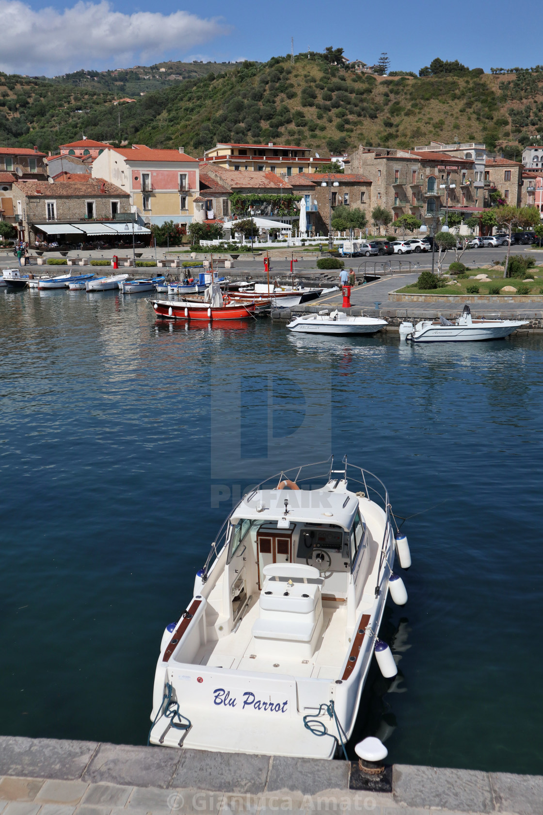 "Acciaroli - Barche nel porto" stock image