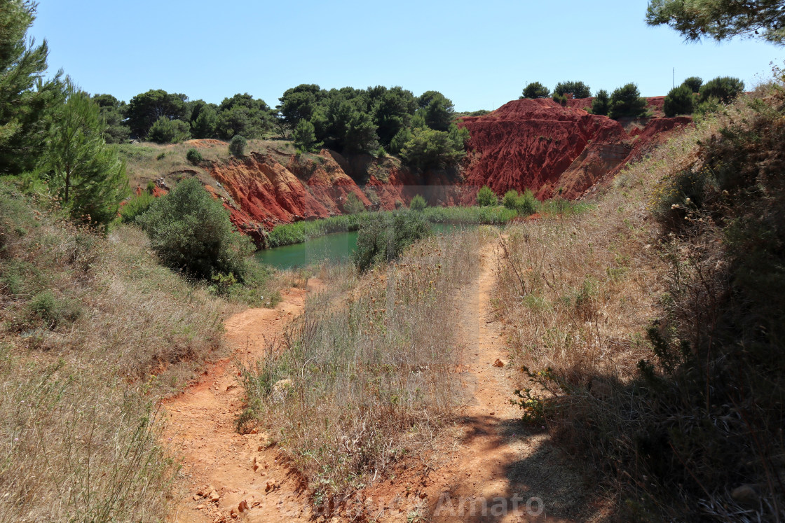 "Otranto - Sentiero al lago di bauxite" stock image