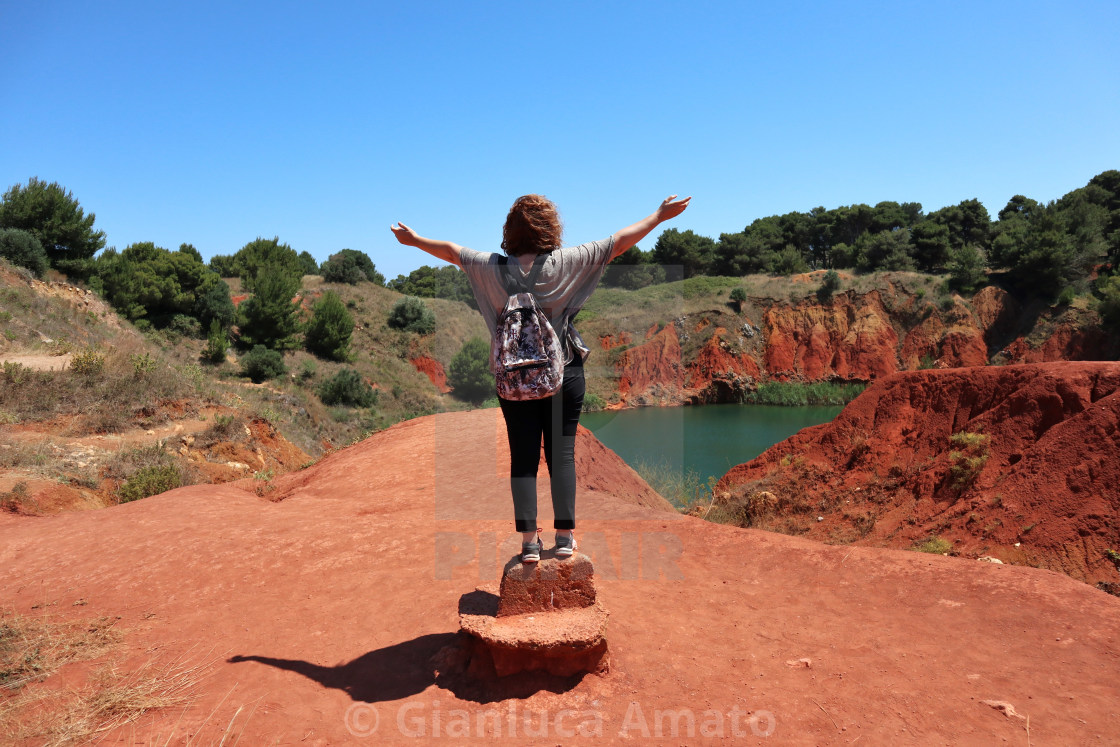 "Otranto - Escursionista alla cava di bauxite" stock image