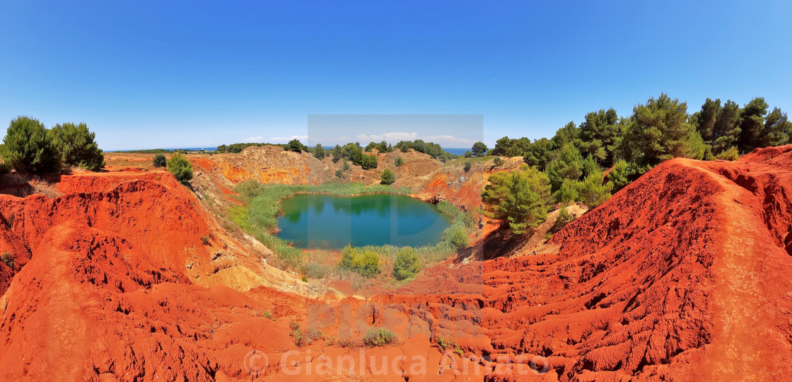 "Otranto - Panoramica dal bordo della cava di bauxite" stock image