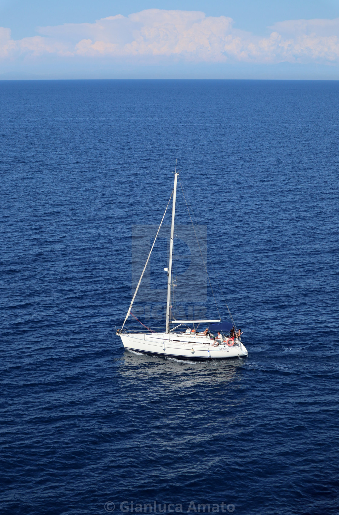 "Otranto - Barca a vela a Punta Palascia" stock image