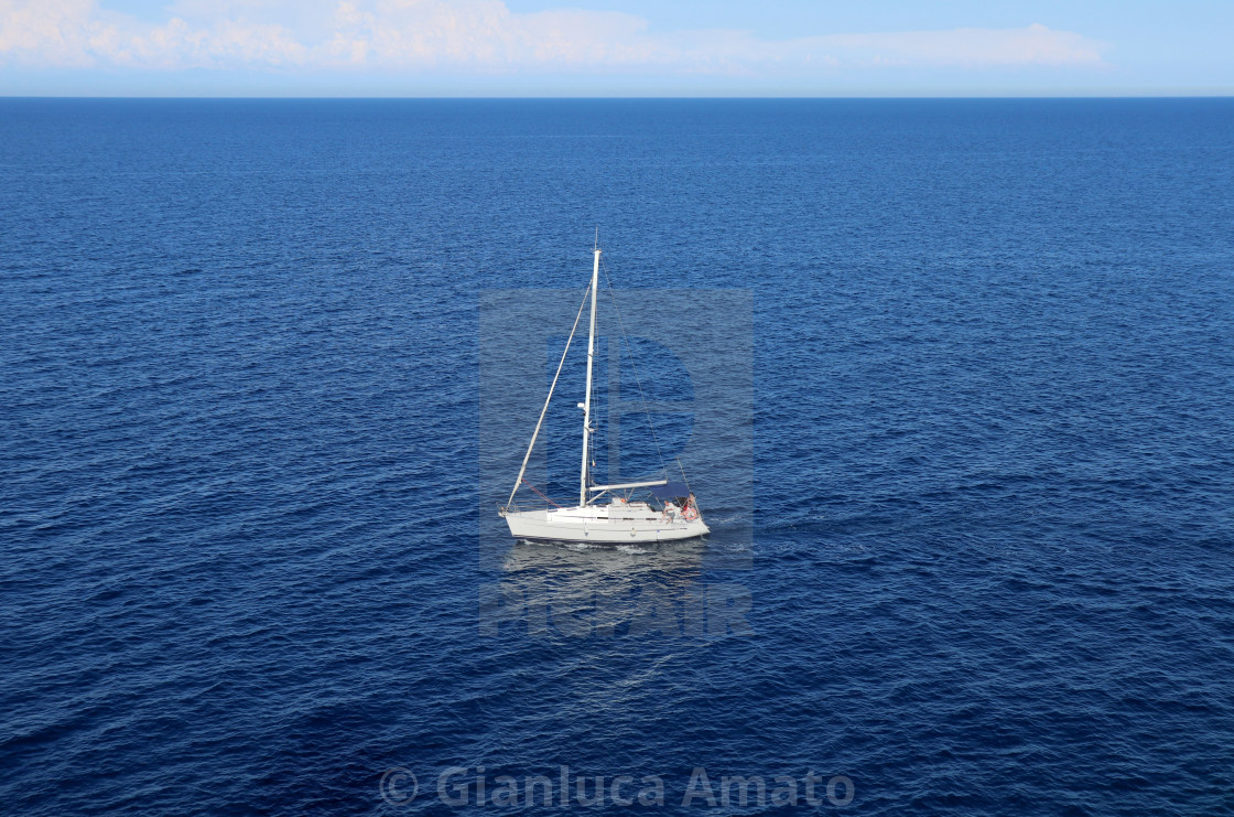 "Otranto - Barca a vela da Punta Palascia" stock image