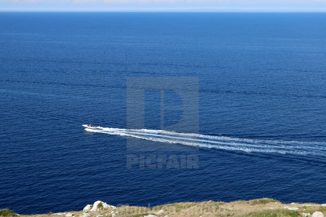 "Otranto - Motoscafo a Punta Palascia" stock image