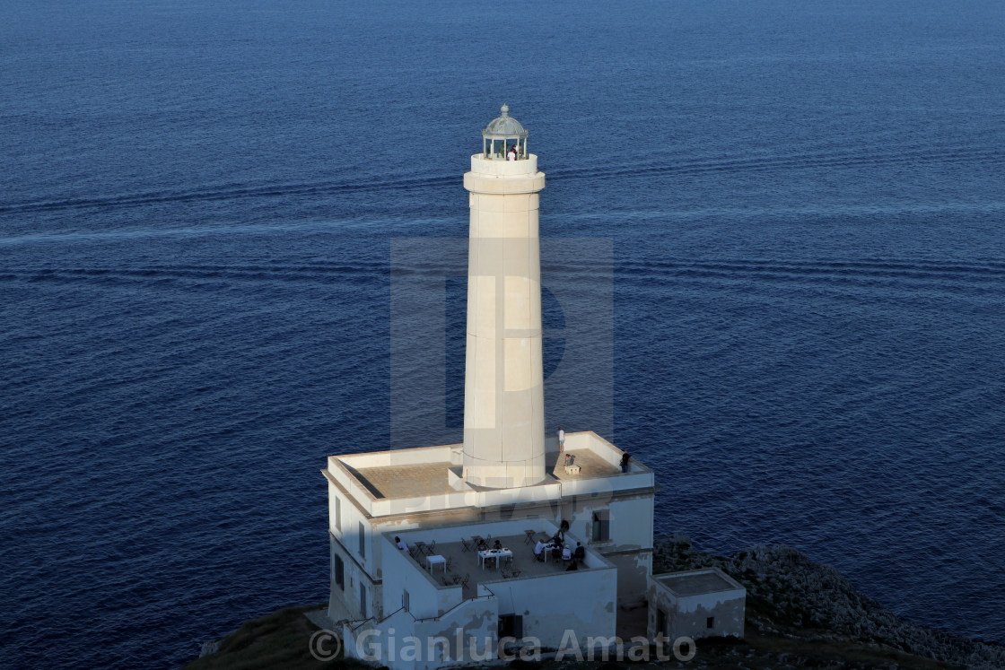 "Otranto - Scie al faro di Punta Palascia" stock image