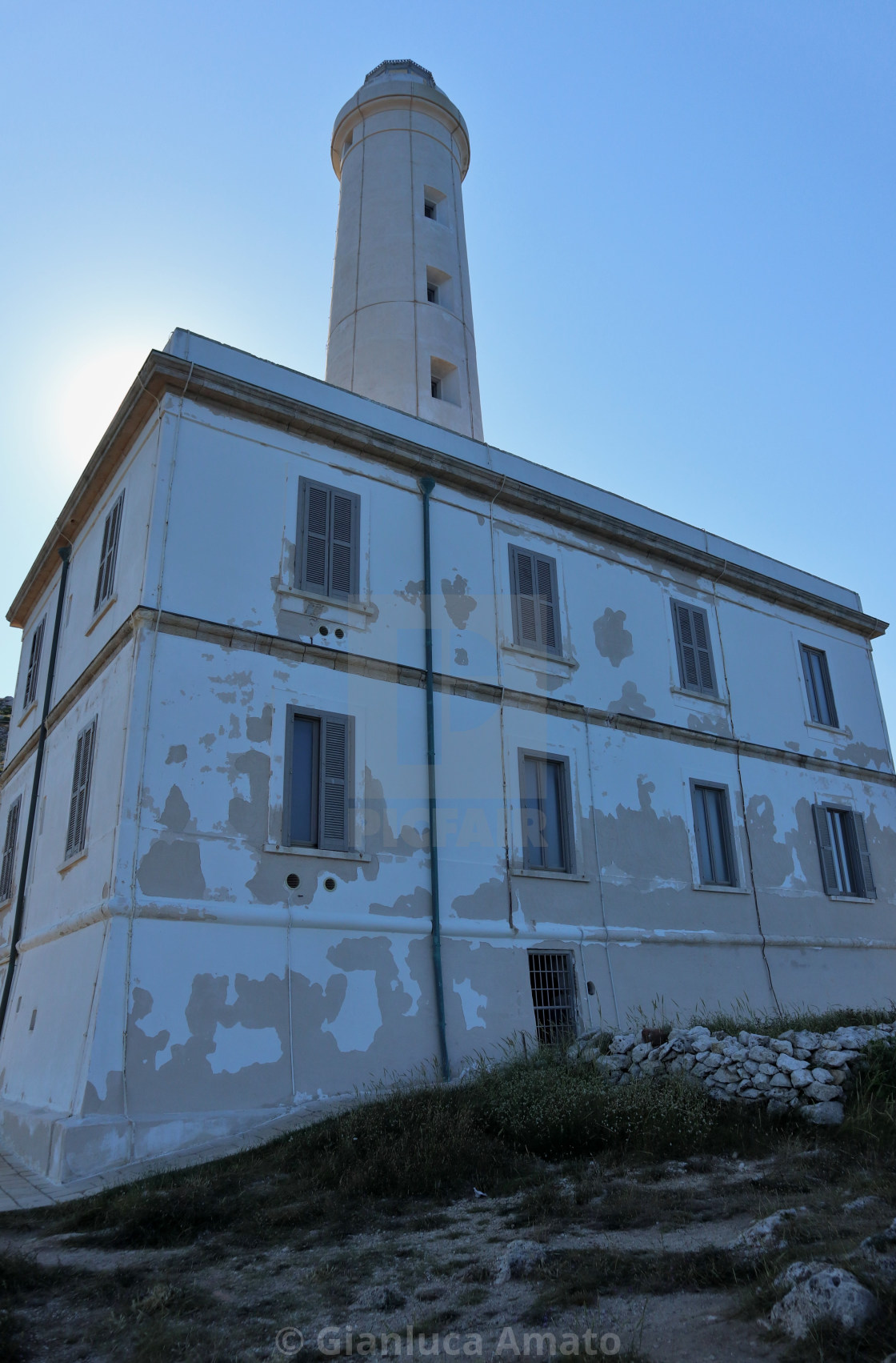 "Otranto - Faro di Punta Palascia in controluce" stock image