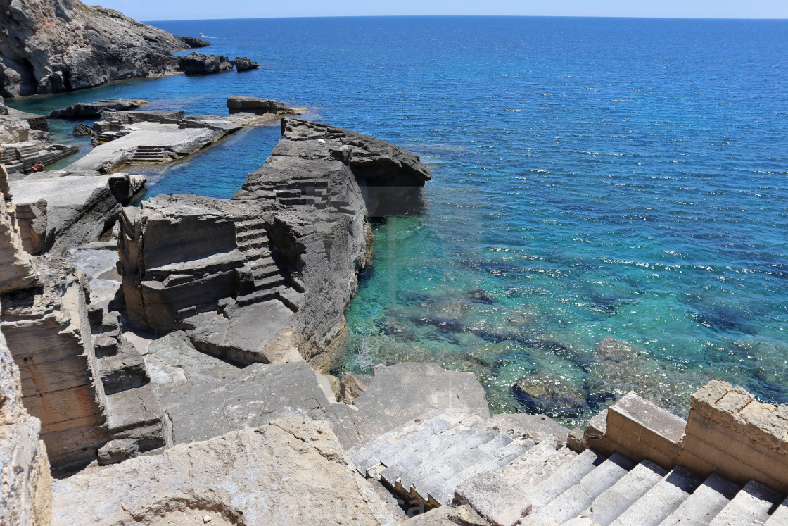 "Santa Cesarea Terme - Scale costiere a Baia Fontanelle" stock image