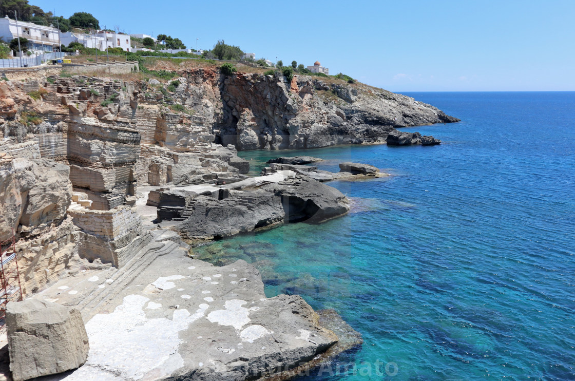 "Santa Cesarea Terme - Scogliera a Baia Fontanelle" stock image