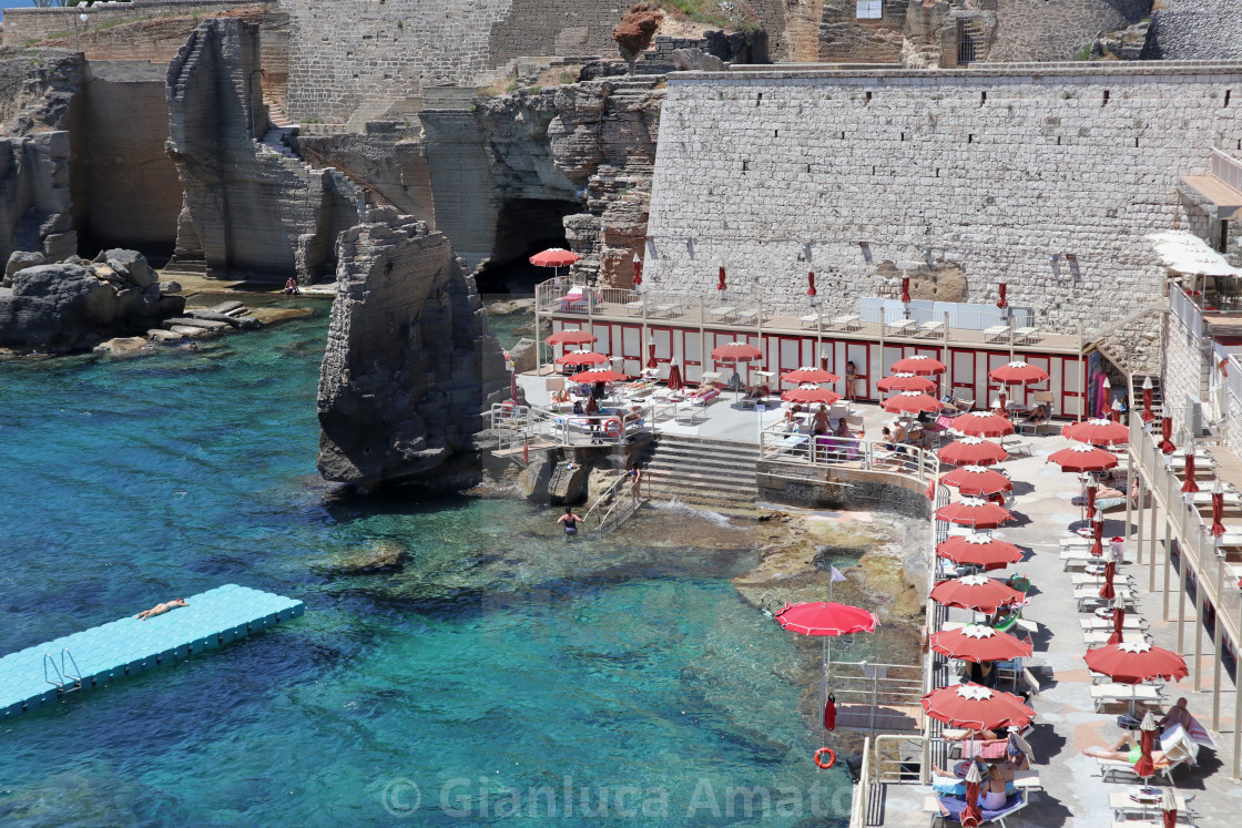 "Santa Cesarea Terme - Stabilimento balneare Bagno Marino" stock image