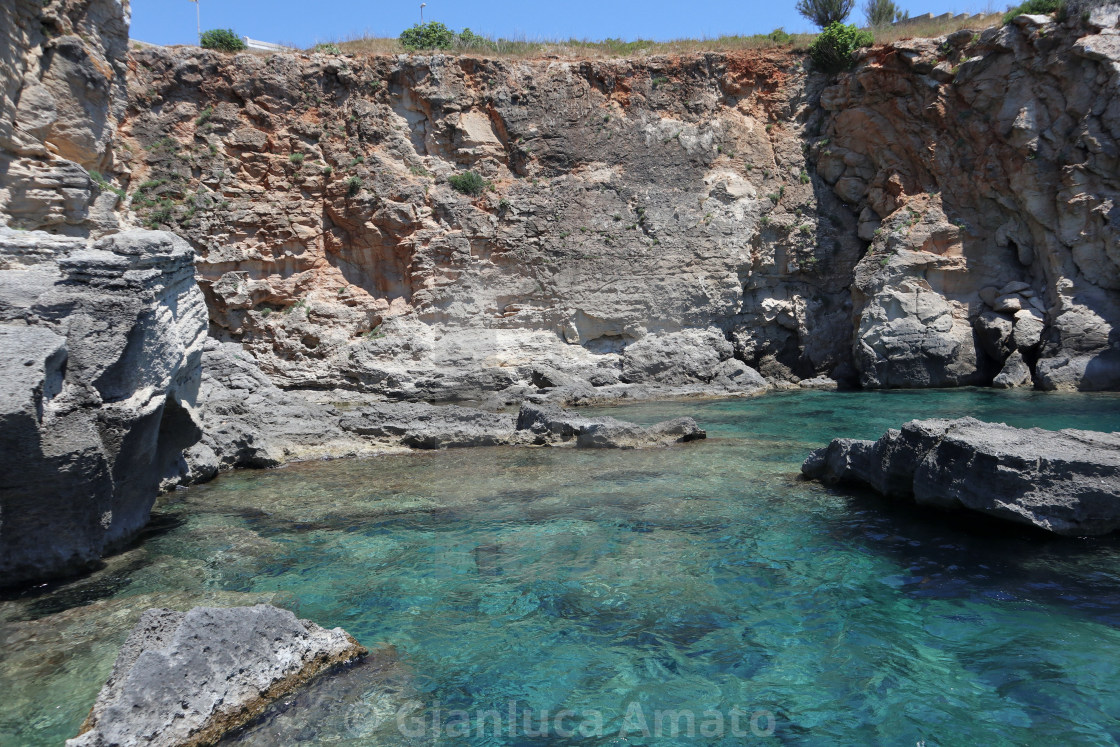 "Santa Cesarea Terme - Rupe a Baia Fontanelle" stock image