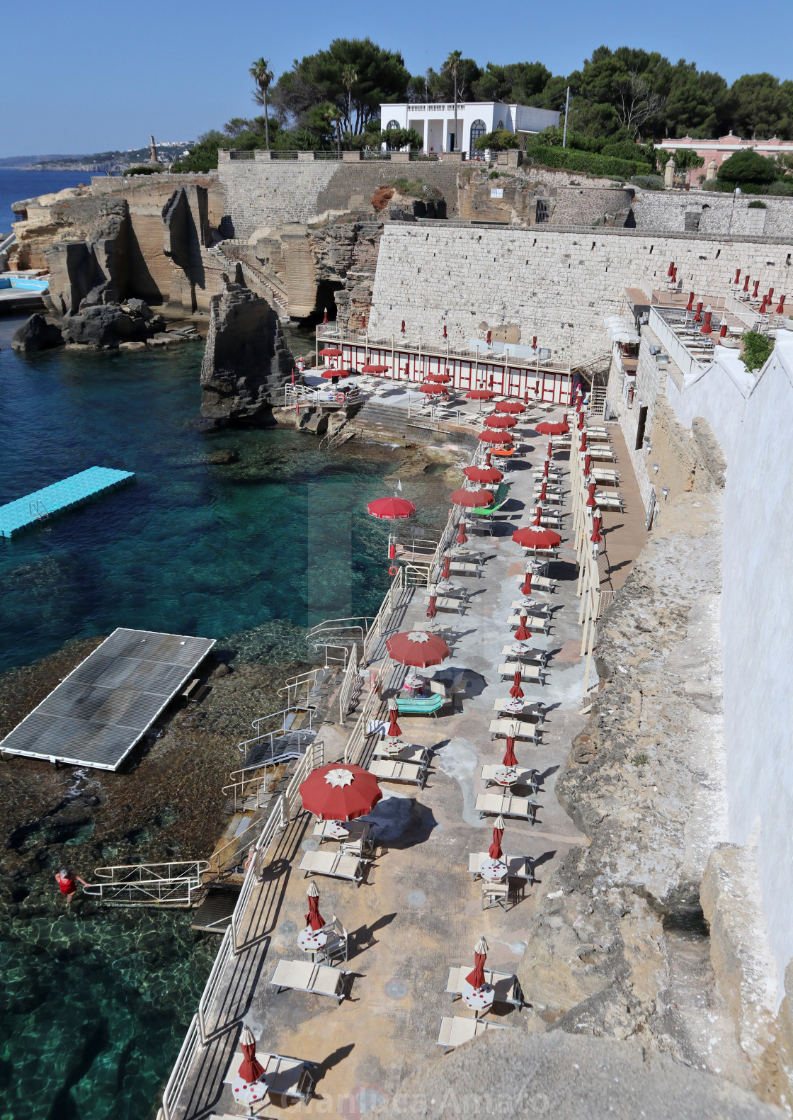 "Santa Cesarea Terme - Lido Bagno Marino da via Fontanelle" stock image