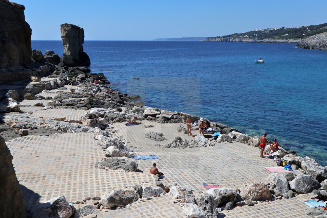 "Santa Cesarea Terme - Scogliera di Porto Miggiano" stock image