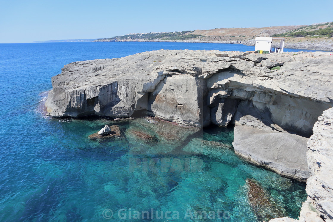 "Santa Cesarea Terme - Scogliera a Torre Miggiano" stock image