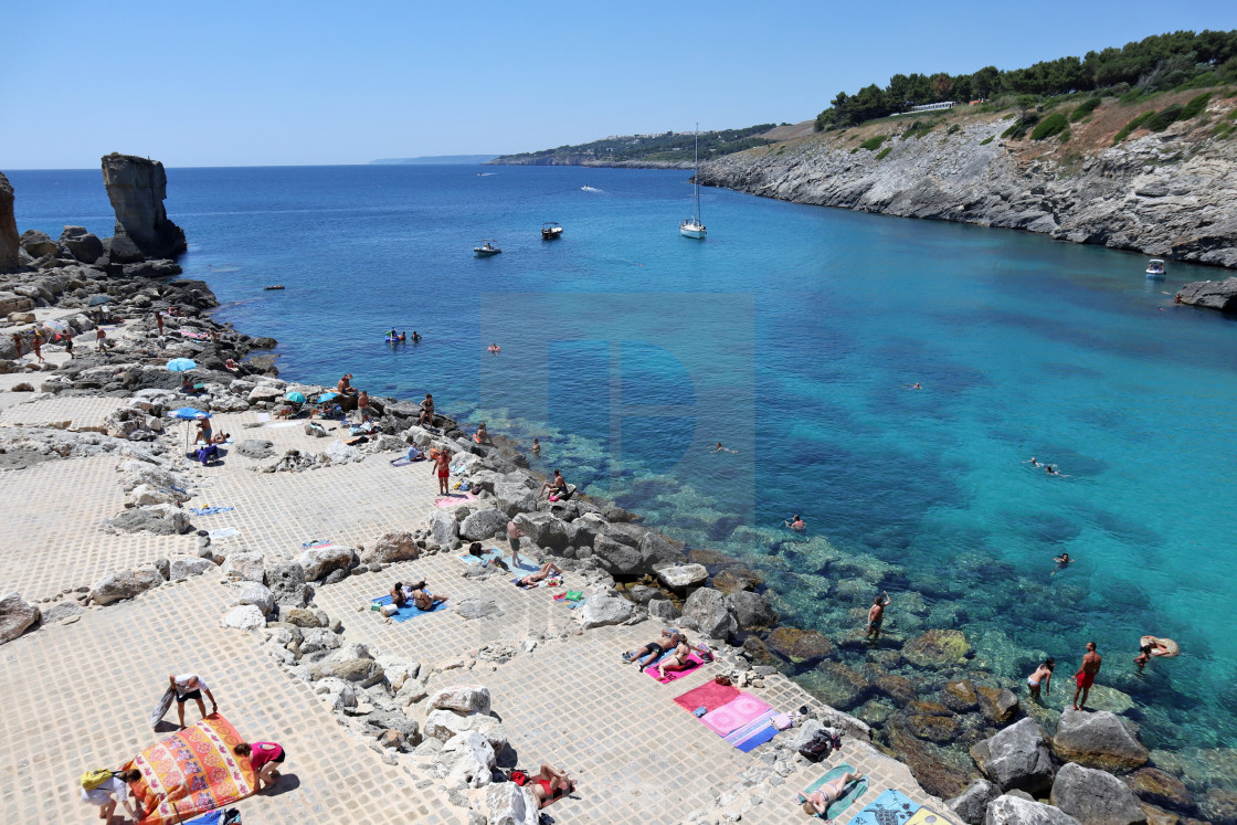 "Santa Cesarea Terme - Scorcio della Baia di Porto Miggiano" stock image