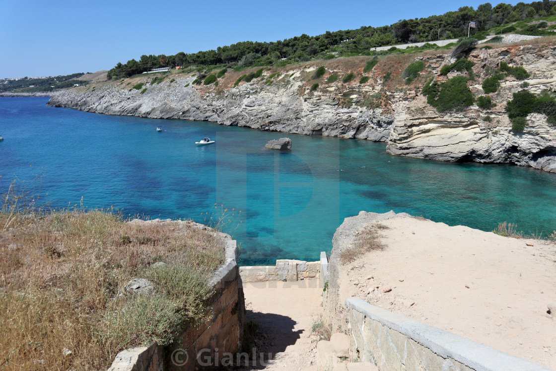 "Santa Cesarea Terme - Sentiero per la spiaggia di Porto Miggiano" stock image