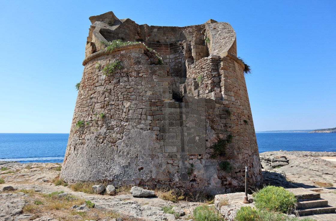 "Santa Cesarea Terme - Rudere di Torre Miggiano" stock image