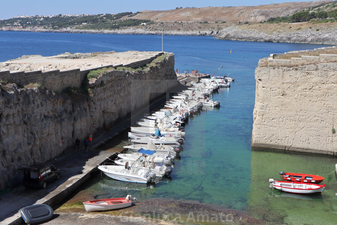 "Santa Cesarea Terme - Barche a Porto Miggiano" stock image