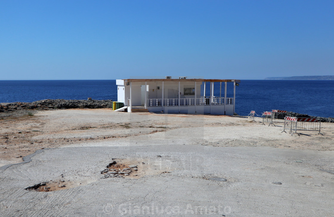 "Santa Cesarea Terme - Punto di ristoro a Porto Miggiano" stock image