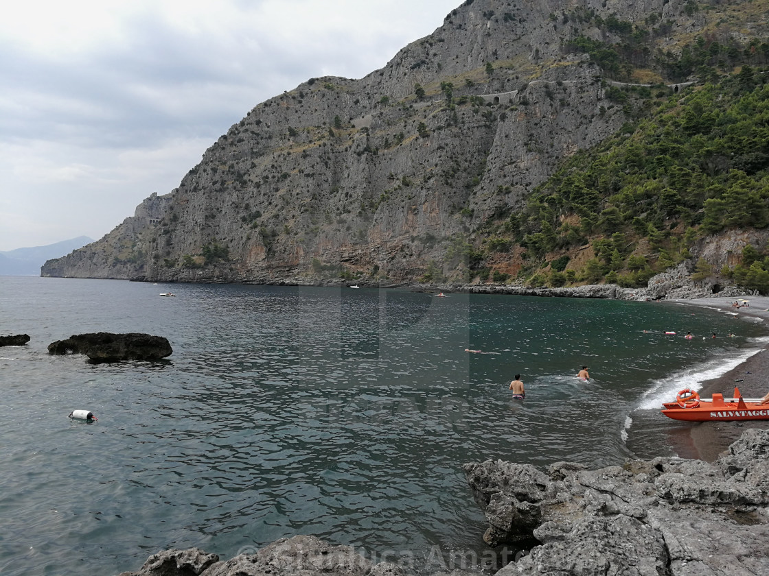 "Maratea - Baia di Acquafredda dagli scogli" stock image