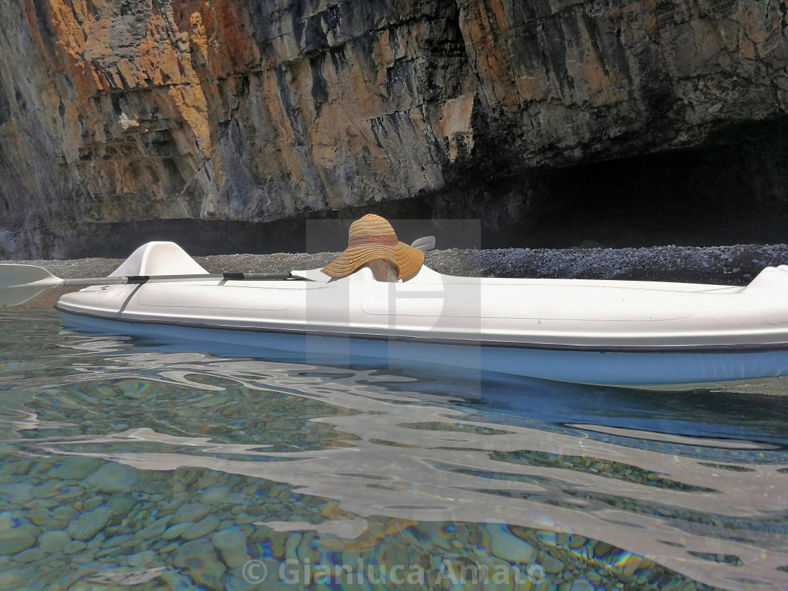 "Maratea - Canoa alla Baia di Mezzanotte" stock image