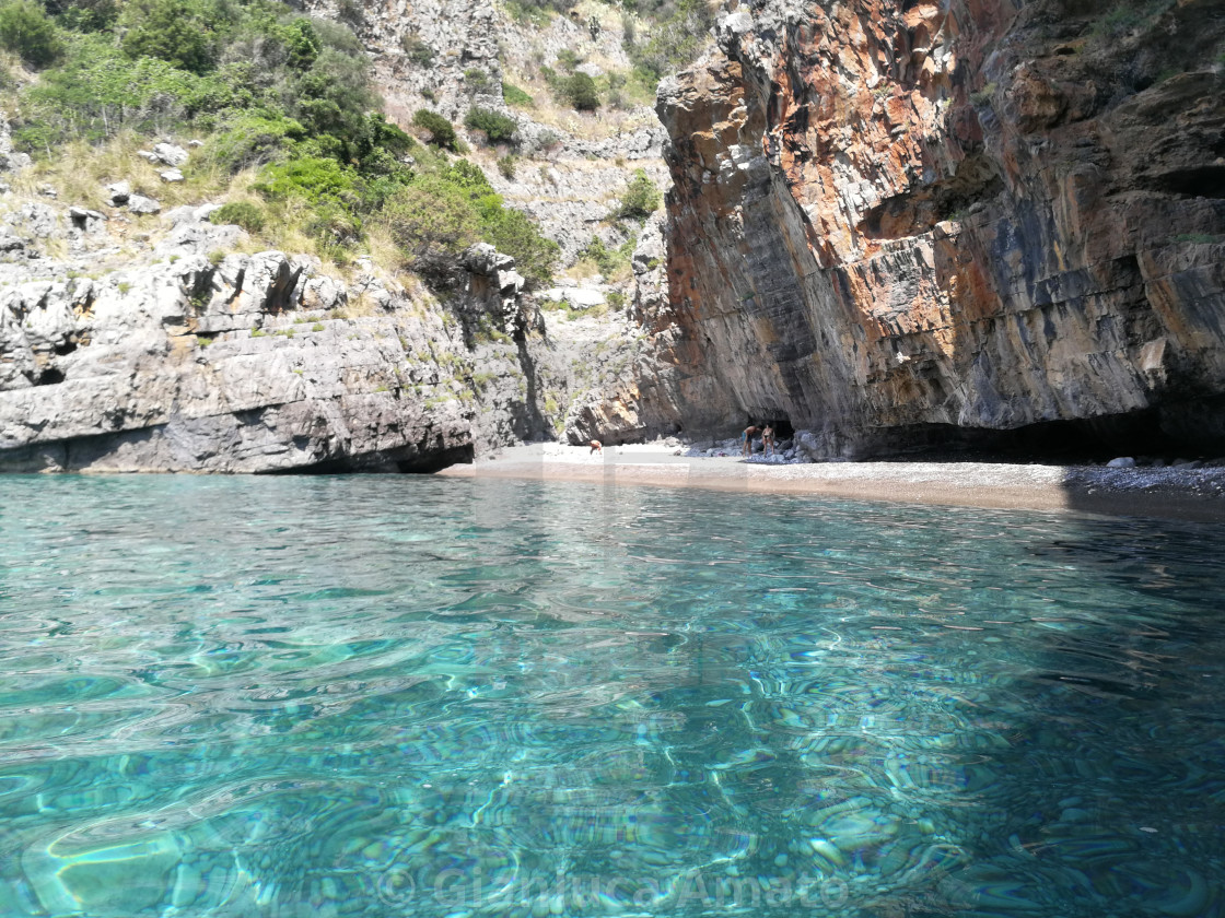 "Maratea - Mare alla Spiaggia di Mezzanotte" stock image