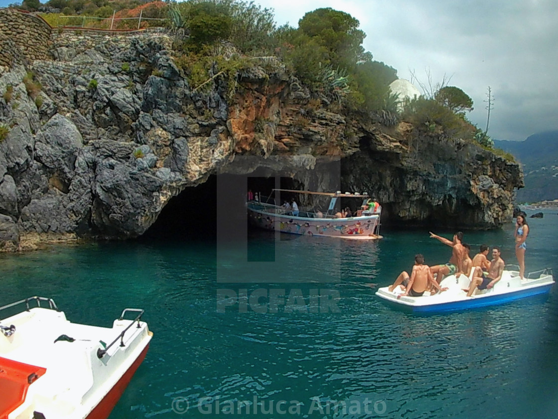 "Praia a Mare - Barche alla Grotta del Leone" stock image