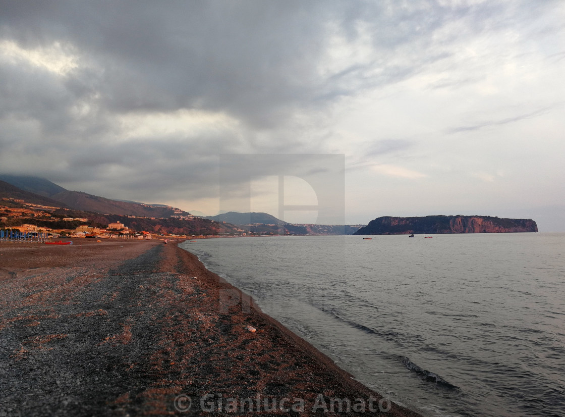 "Praia a Mare - Costa di Fiuzzi al tramonto" stock image