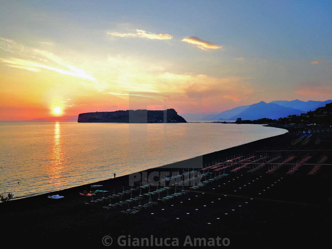 "Tramonto all'Isola di Dino" stock image